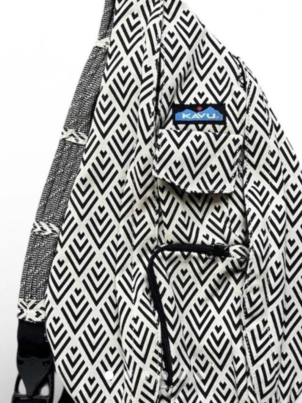 Kavu Black & White Geo Pattern Rope Sling